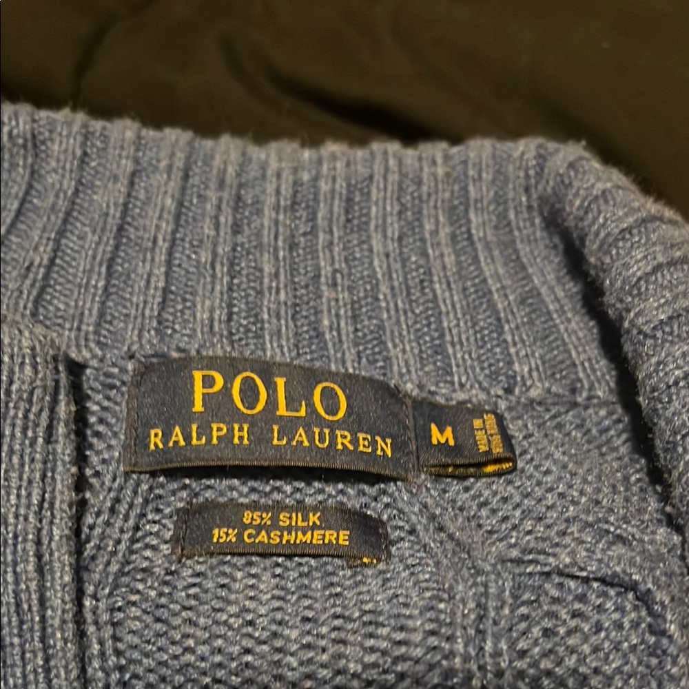 Polo by Ralph Lauren Blue Ribbed Knit Sweater
